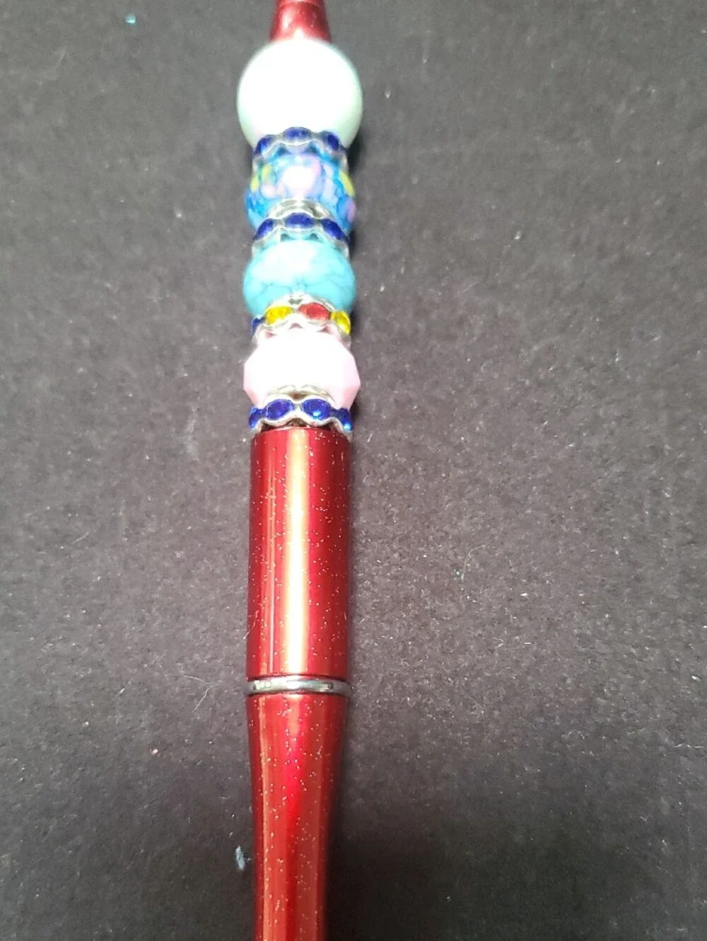 Decorative Beaded Pen - Blue and Purple REASONABLE OFFER ACCEPTED